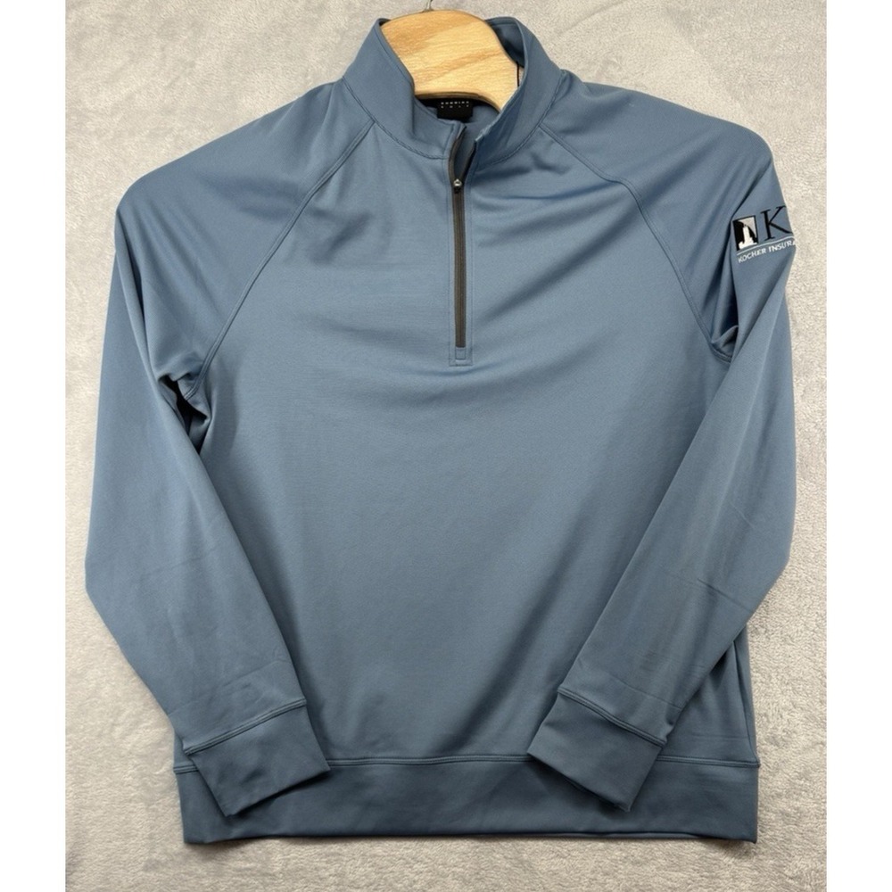 Dunning Tour Issued Golf LS 1/4 Zip David Kocher Korn Ferry‎ Blue Men's M NWT